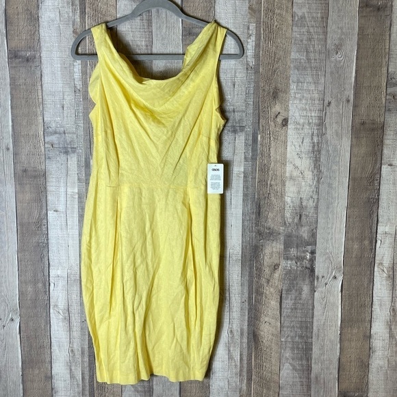 ASOS Yellow Linen Dress NWT - Picture 3 of 7